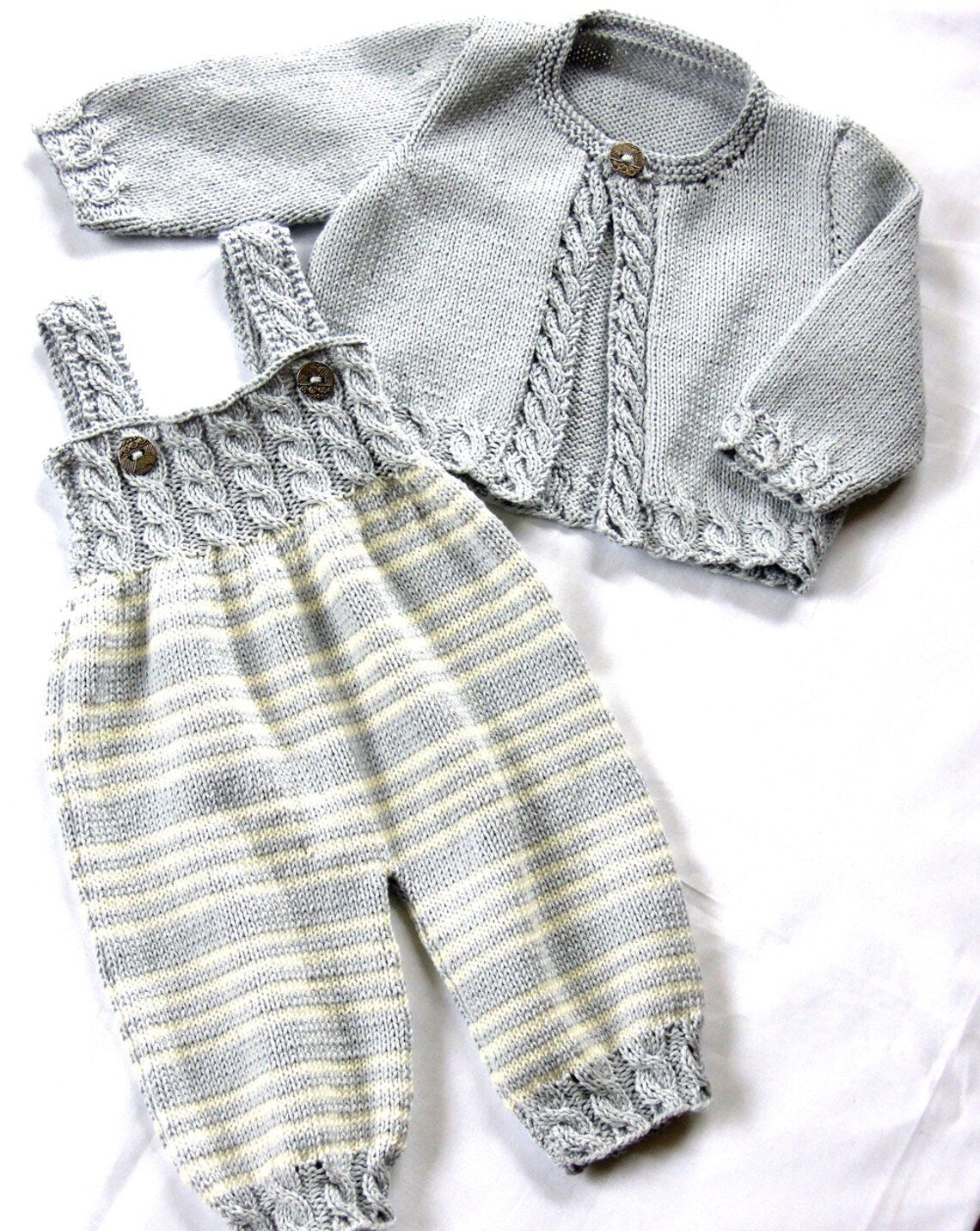 Baby Jumpsuit and Sweater Knitting Pattern
