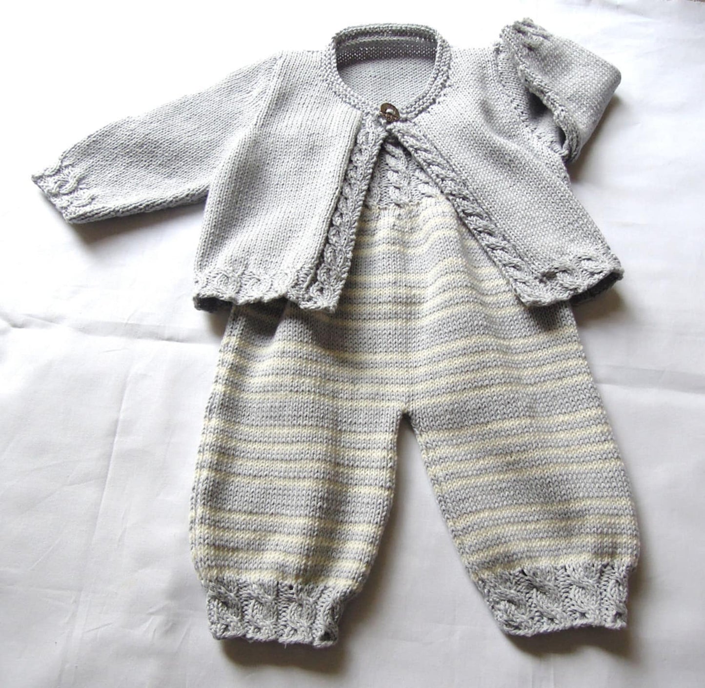 Baby Jumpsuit and Sweater Knitting Pattern