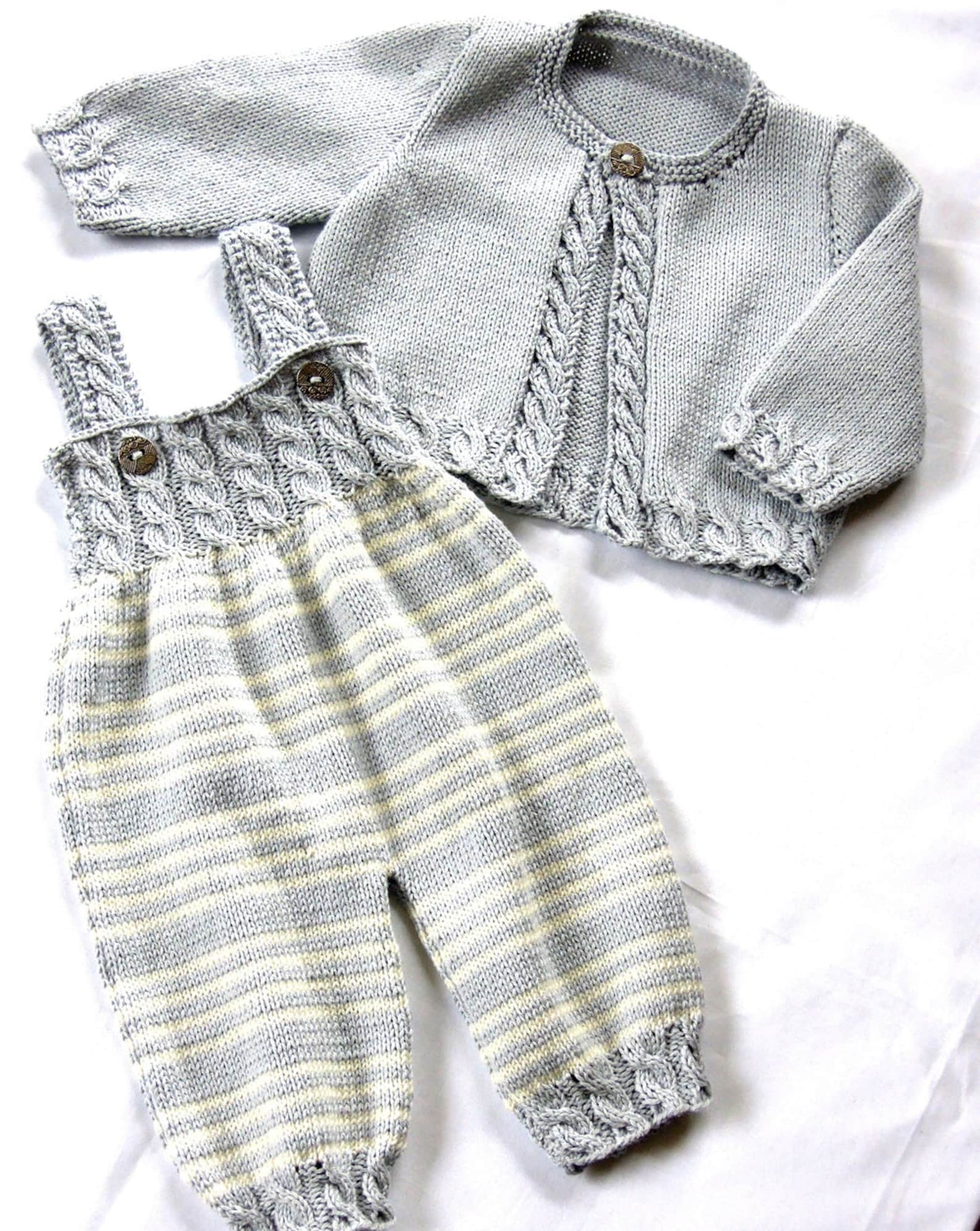 Baby Jumpsuit and Sweater Knitting Pattern