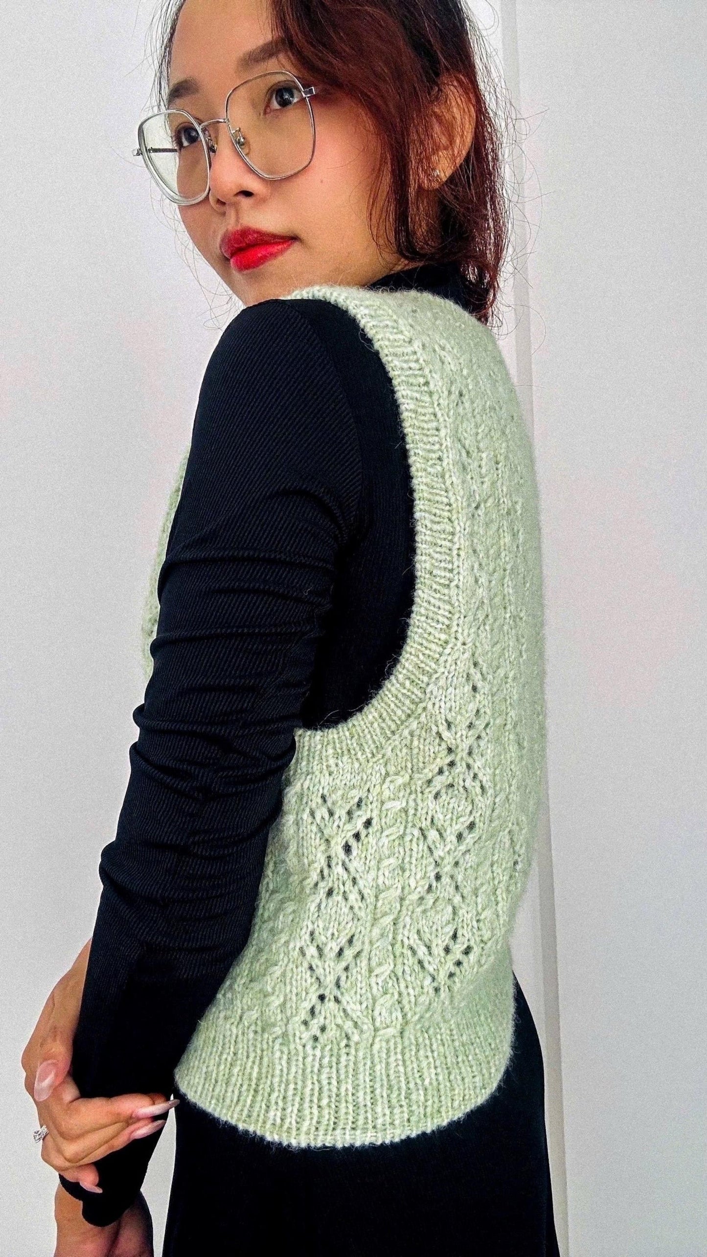 Modern Cropped Vest Knitting Pattern