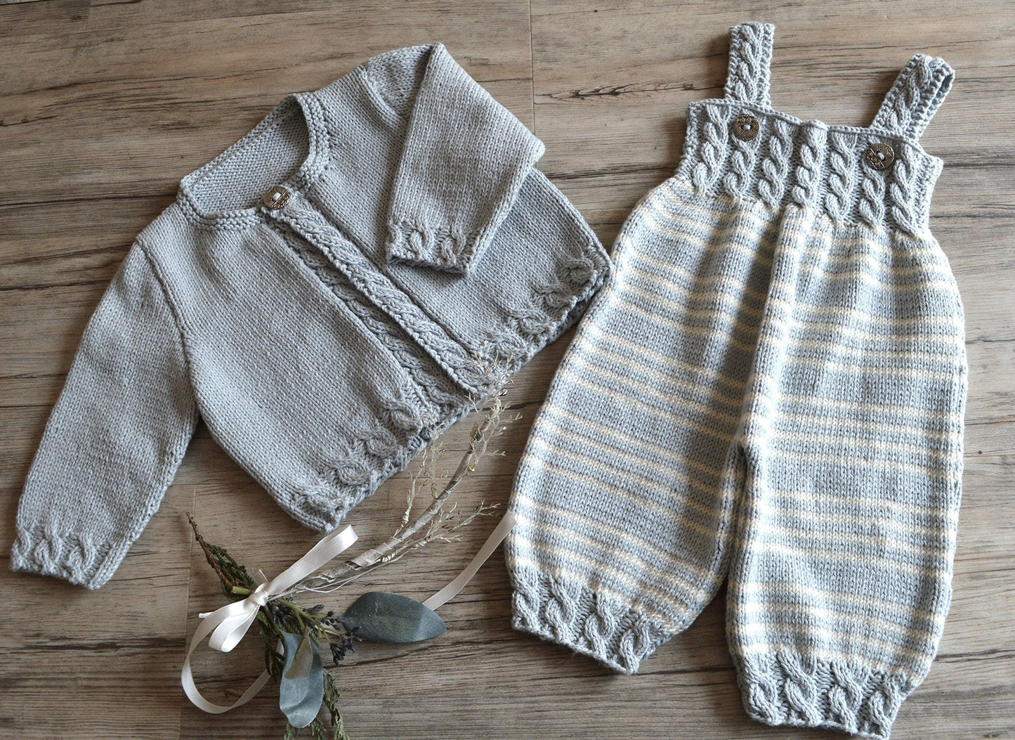 Baby Jumpsuit and Sweater Knitting Pattern