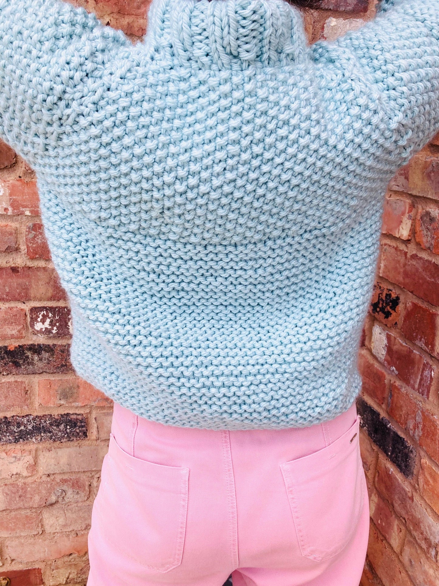 Oversized Wide Neck Pullover Sweater Knitting Pattern