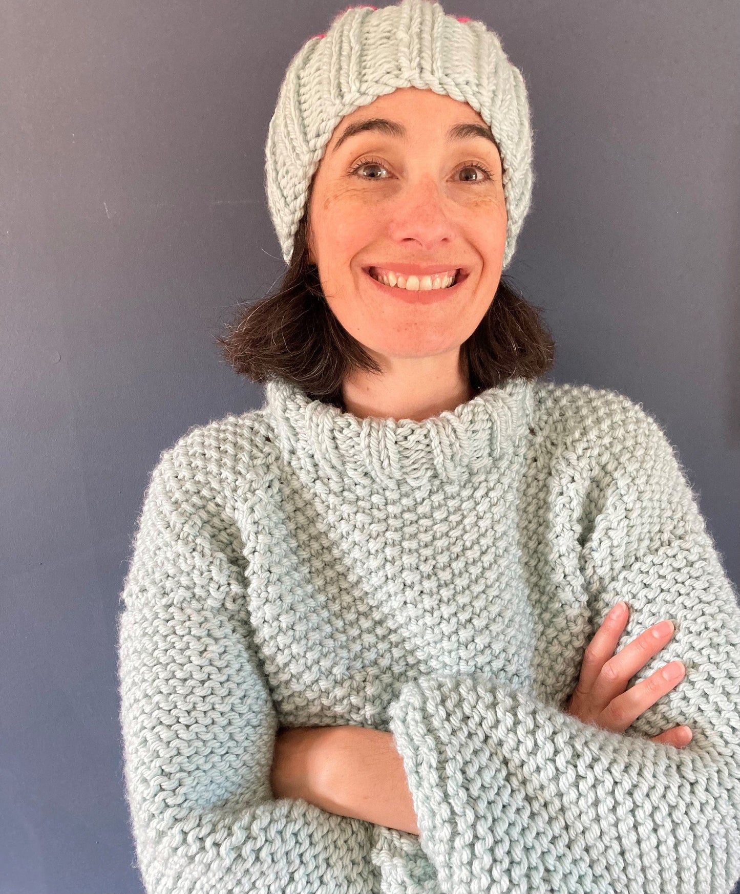 Oversized Wide Neck Pullover Sweater Knitting Pattern