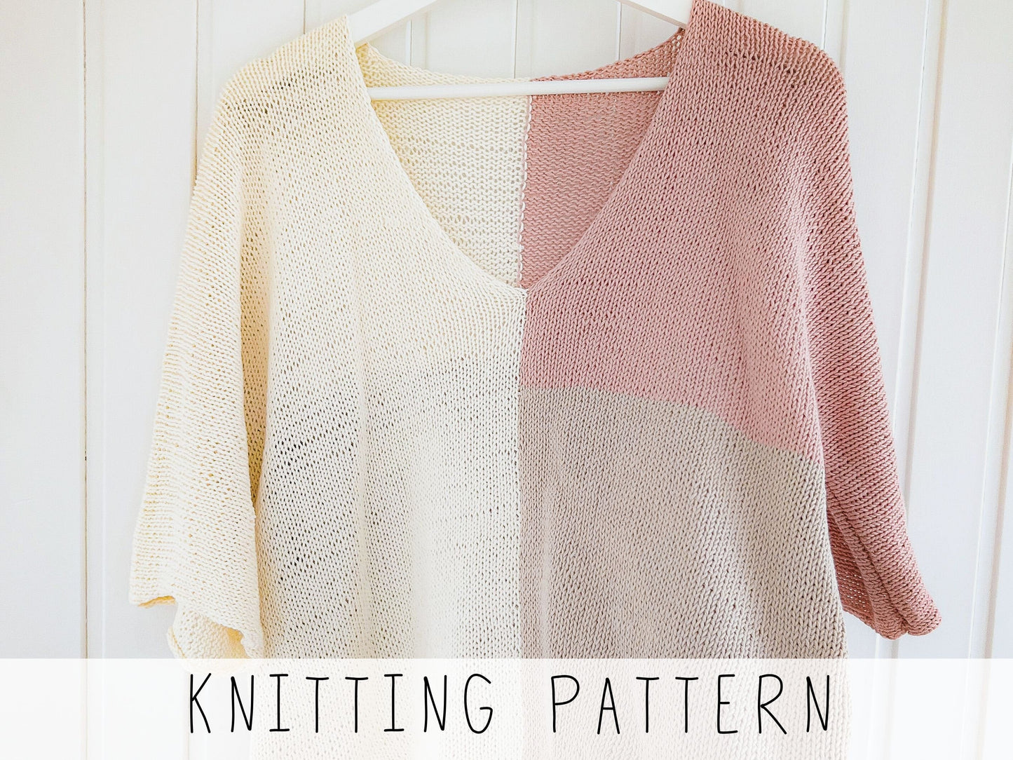 Comfy Loose Vneck Shirt Knitting Pattern