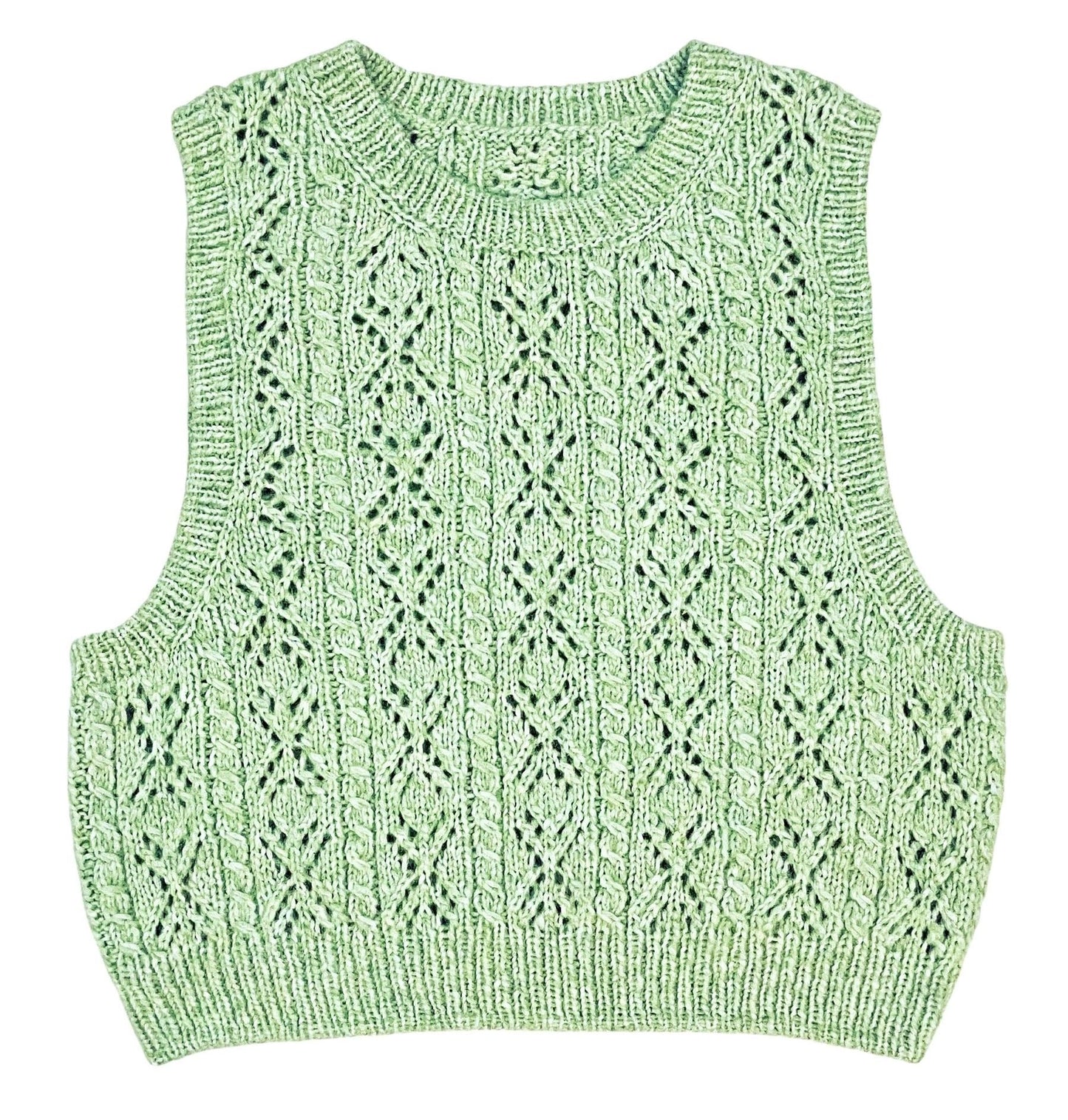 Modern Cropped Vest Knitting Pattern