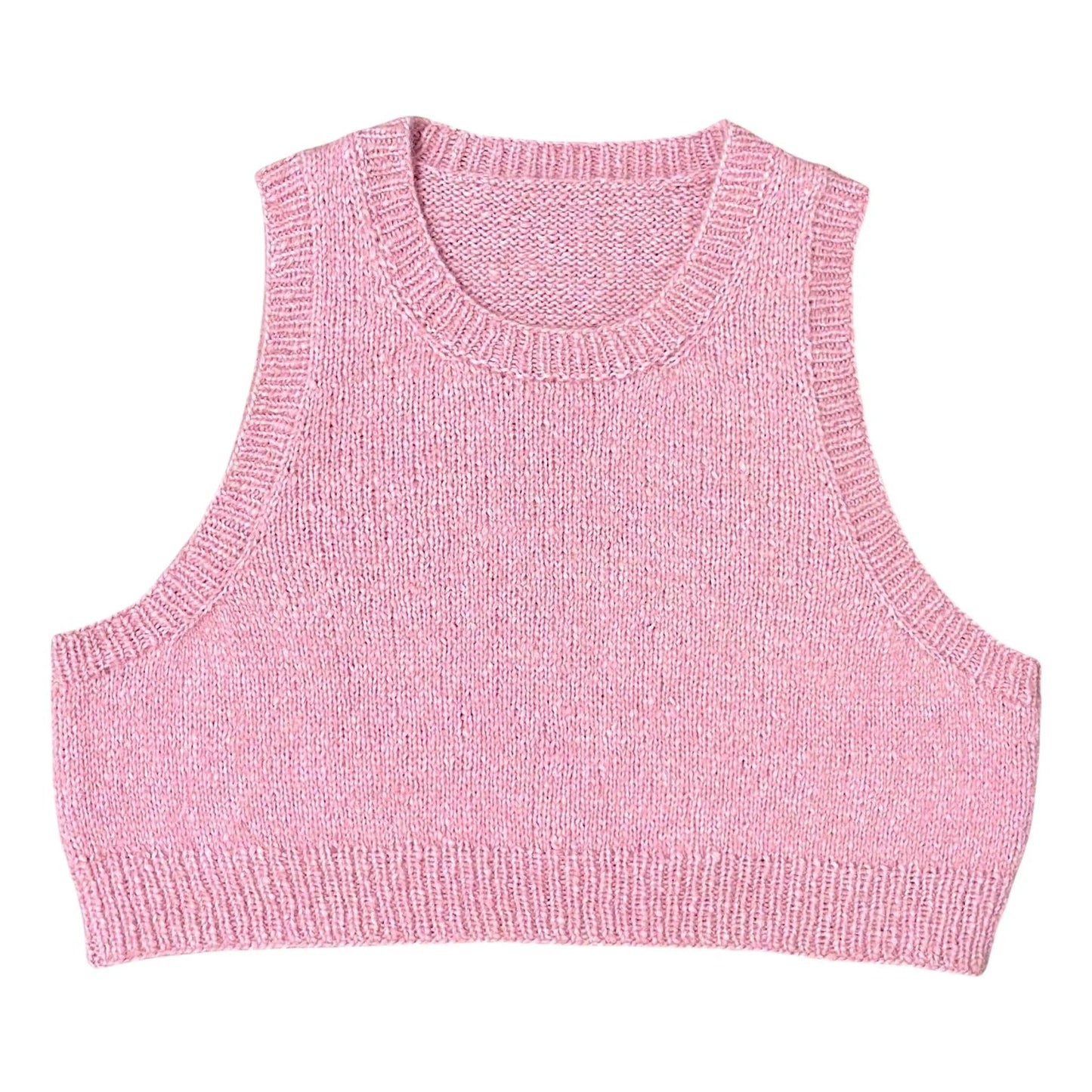 Trendy Cropped Vest Knitting Pattern