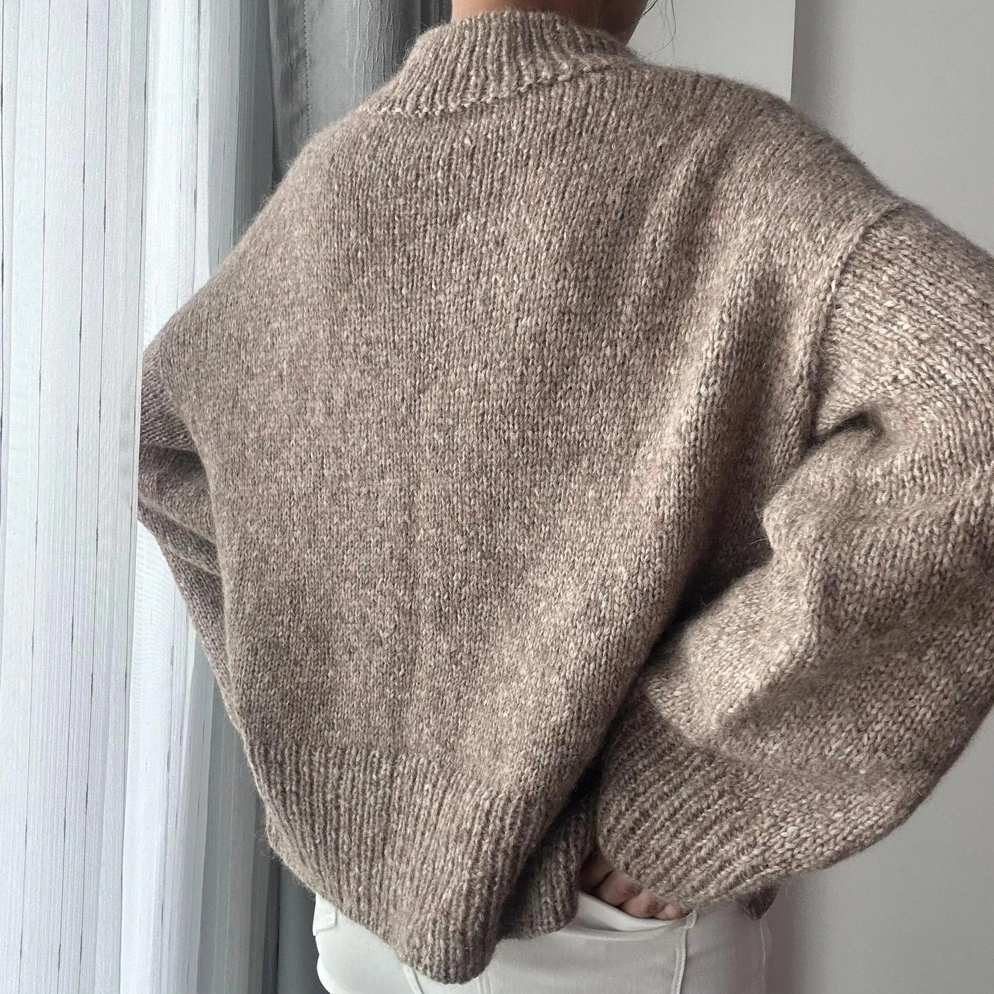 Low Collar Basic Pullover Sweater Knitting Pattern