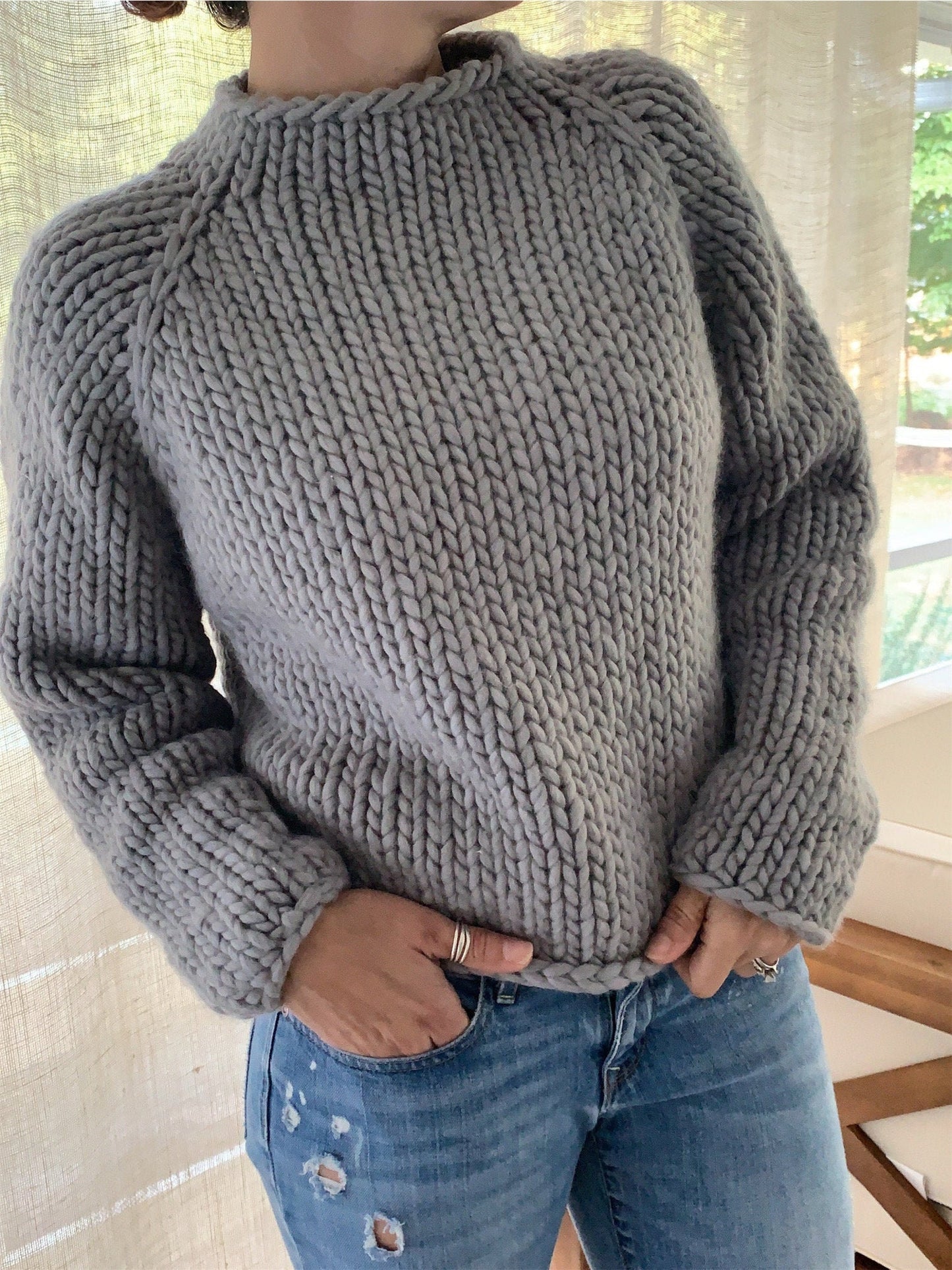 Novice Knit Sweater Knitting Pattern