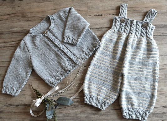 Baby Jumpsuit and Sweater Knitting Pattern