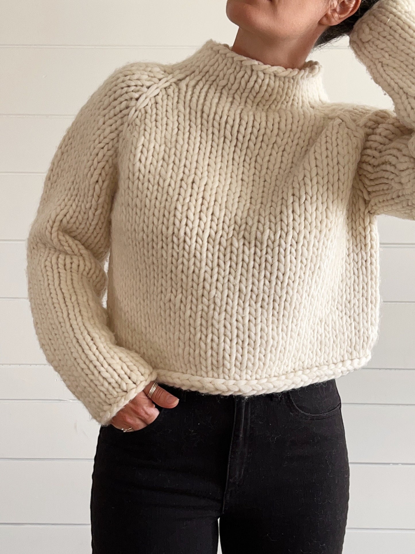 Novice Knit Sweater Knitting Pattern