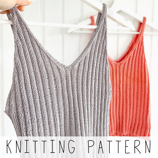 Classic Ribbed Summer Tank Top Knitting Pattern
