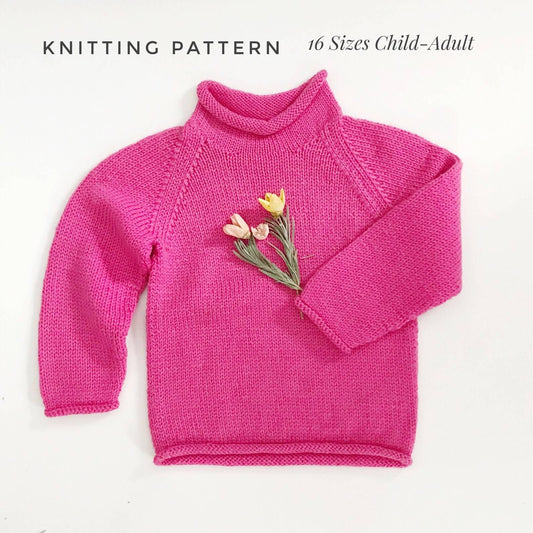 Beginner Friendly Jumper Knitting Pattern | child & adult sizes